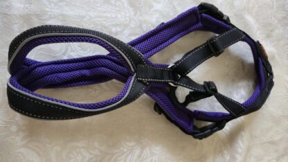 Trailgeschirr Nukka® (auf Lager) - schwarz-reflekt / lila (Airmesh) mit Paspelband, Größe 6