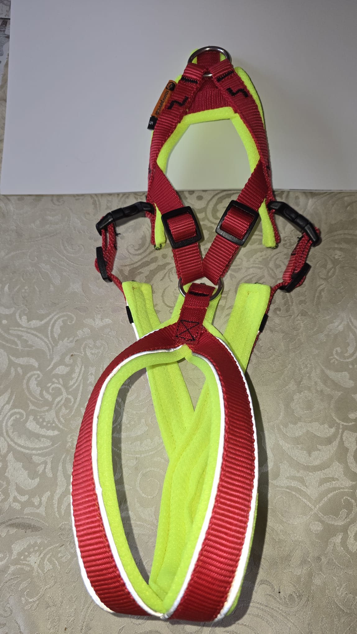 Trailgeschirr Nukka® (auf Lager) - rot-neongelb (Airmesh) mit Paspelband, Größe 5