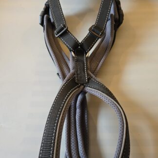 Trailgeschirr Nukka® (auf Lager) - schwarz-reflekt / anthrazit (Airmesh), Größe 9