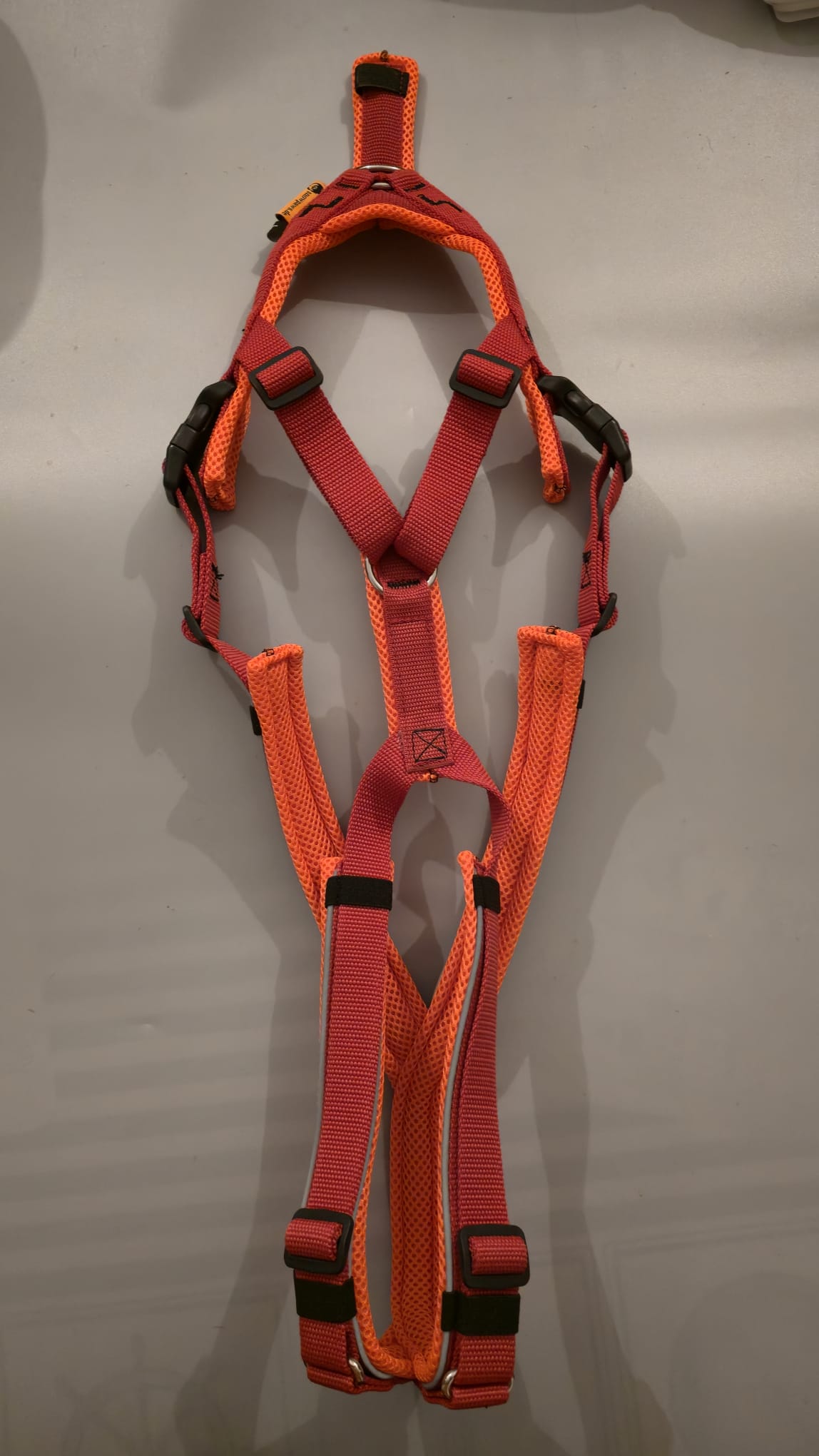 Trailgeschirr Nukka1size® (auf Lager) - rot / neonorange (Airmesh), verl. Polster, Größe L