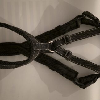 Trailgeschirr Nukka® (auf Lager) - schwarz-reflekt / schwarz (Airmesh), Bauchgurt, Größe 8